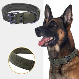Durável cães táticos coleira coleira conjunto ajustável militar animais de estimação colares k9 treinamento de pastor alemão médio grande acessórios do cão - Image 1