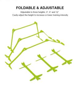 Obstáculo Dobrável Portátil, Futebol Velocidade Saltando Treinamento, Quadro De Obstáculo, Prática De Fitness Ao Ar Livre, Equipamento De Agilidade Flexível - Image 5