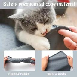 Dobrável Silicone Pet Feeding Mat, antiderrapante impermeável Pet Mat, Nonspill, fácil de limpar, gato e cão Placemat - Image 4