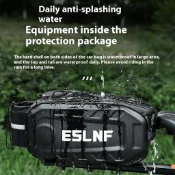 ESLNF-Mala De Bicicleta À Prova D' Água, Hard Shell Rack Bag, Grande Capacidade, Multifuncional, Viagem, MTB, Road Bike, Acessórios de Bicicleta - Image 2
