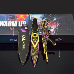 Metal Kunai Vandal Modelo Keychain, Valorant Campeões, Balisong, Uncut, Facas, Karambit Brinquedos, Nova Caixa de Presente, 2023, 2pcs - Image 1