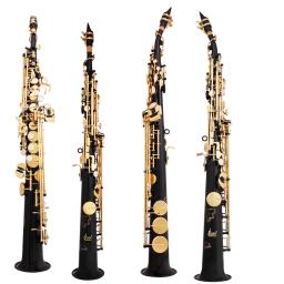 SLADE-Latão Saxofone Soprano Direto, Professional Bb Sax Plano, Natural Shell, Key Carve Padrão, multicolorido - Image 3