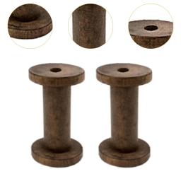Carretel vazio de madeira para artes, suporte da fita, fio DIY, 3.1in, 2PCs - Image 5