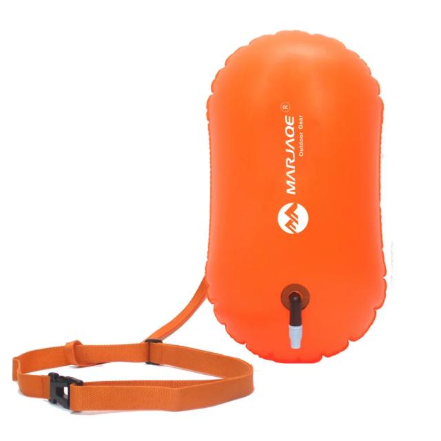 Bóia Inflável Tow Float com Air Dry Bag para Treinamento de Natação - Segurança e Estilo em 3 Cores