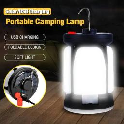Lanterna de acampamento recarregável LED com LED dobrável, luz de tenda portátil, 3 modos de luz, apto para caminhadas - Image 6