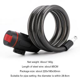 Cadeado de bicicleta com suporte de montagem, Universal Motorcycle Lock, alta segurança, Mountain Bike Safety Lock para MTB Road Bike - Image 6