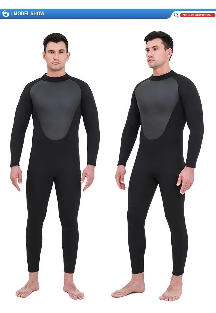 Fato de neoprene premium para homens e mulheres, roupas de uma peça, aquecido, surf, terno de mergulho, pesca, caça submarina, kitesurf, 3mm - Image 1