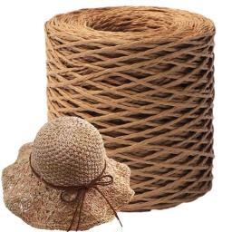 Raffia para artesanato, Fio de Raffia Natural para Embrulho Fio de malha Textura fosca Fitas de papel para chapéu, DIY - Image 1