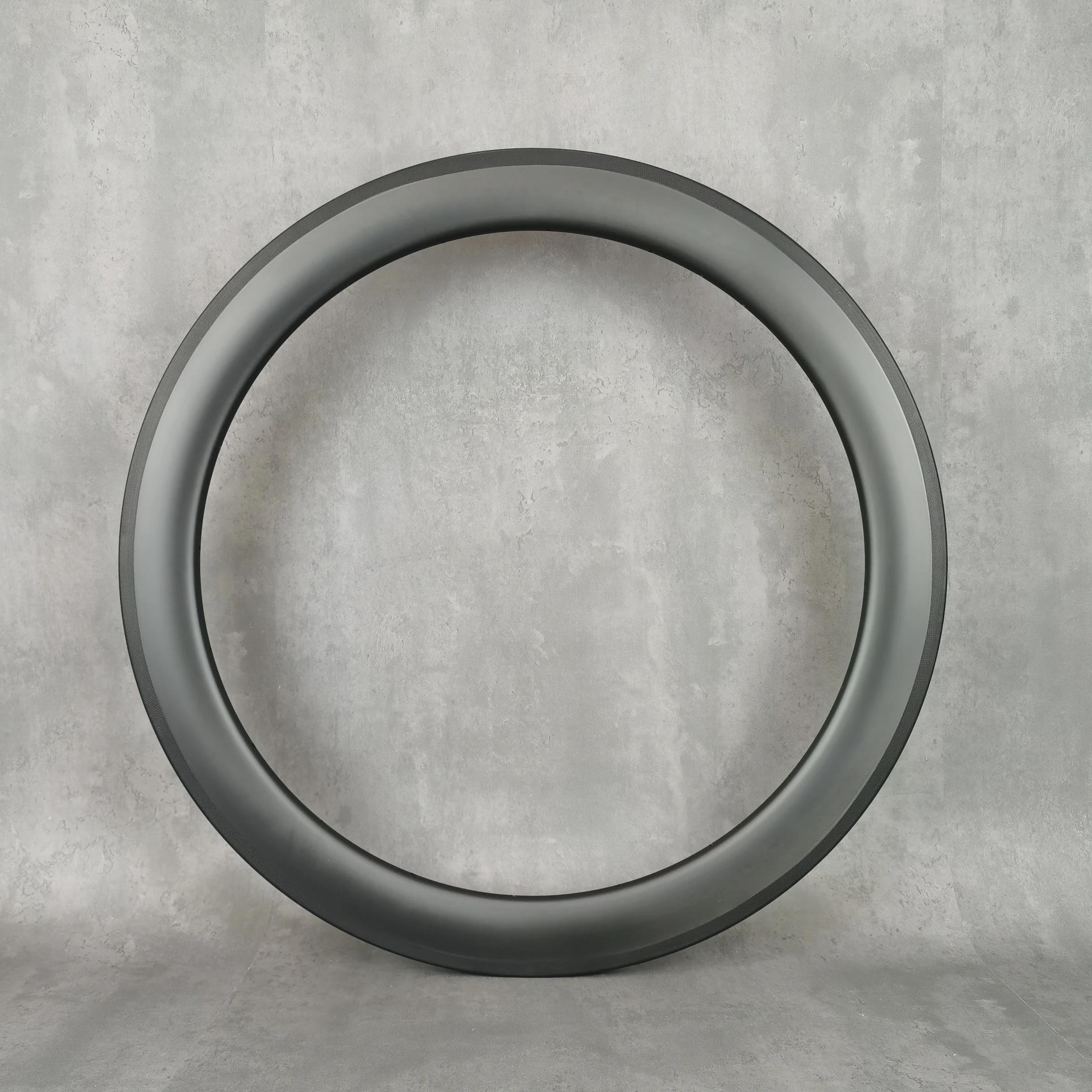 Aro de roda de carbono 700C, conjunto de rodas de bicicleta de estrada, clincher/tubeless/tubular ud fosco, 20-24 furos, roda de freio em V - Image 1