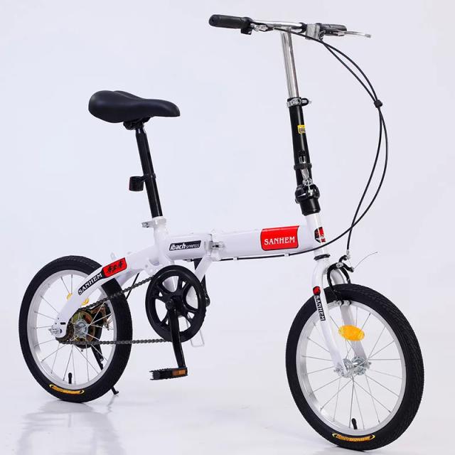 Bicicleta Dobrável Leve com Amortecimento de Choque para Todos os Gêneros - Mini Modelo de 16" Ideal para Estudantes e Famílias ao Ar Livre