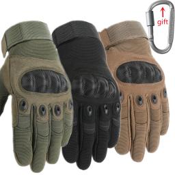 Fibra de carbono Shell duro luvas táticas, tela de toque, Anti-Corte, Combate Fitness, Equitação, Moto, ciclismo, motocicleta - Image 1