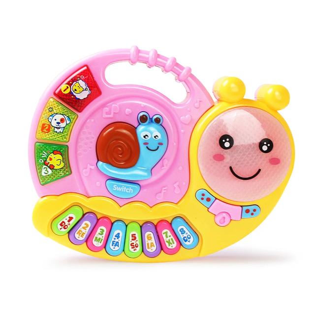 Brinquedo Piano Teclado Eletrônico Infantil Multifuncional Som Animal Luz Piscante