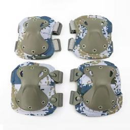 Joelheiras táticas para caça, protetor de cotovelo, CS Airsoft, joelheira esporte ao ar livre, engrenagem de segurança, suporte de proteção, 4 pcs - Image 6