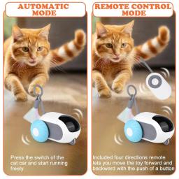 Automático Movendo Controle Remoto Carro de Brinquedo para Cães e Gatos, Jogo Interativo, Formação Gatinho, Pet Shop, Brinquedo Gato Inteligente, 2 Modos - Image 5