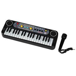 Mini brinquedos de instrumentos musicais para crianças, 37 teclas, teclado eletrônico, microfone, aprendizagem, quebra-cabeça educacional - Image 1