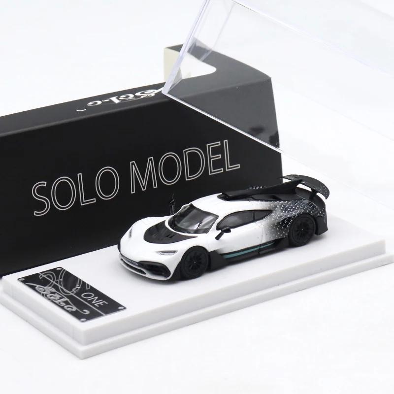 SOLO-Super Car One Starlight Prata Modelo Diecast, Coleção Diorama, Carro em miniatura Brinquedos, 1:64 - Image 1