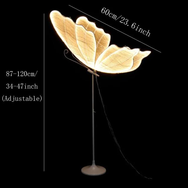 Deslumbrantes Luzes de Borboleta LED para Casamento e Eventos - Adereços Decorativos de Fundo de 60cm com Iluminação Cativante