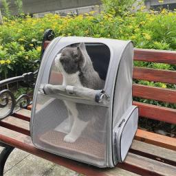 Mochila de lona respirável Pet, gato portátil Bag, Viagem ao ar livre saco de transporte para gatos e cachorro, Pet transportando suprimentos - Image 3