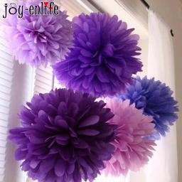 5 pcs 20 centímetros Guirlanda de Flores Pompons De Papel De seda Decoração de Casamento DIY Flores De Papel Bola Decoração da Festa de Aniversário Do Chuveiro de Bebê - Image 4