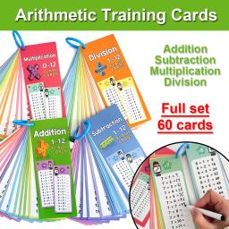 Cartões de Treinamento Matemáticos para Crianças, Ensinando Aids, Self Check, Sala de Aula, Home Learning, Professor, Montessori, 60 pcs - Image 1