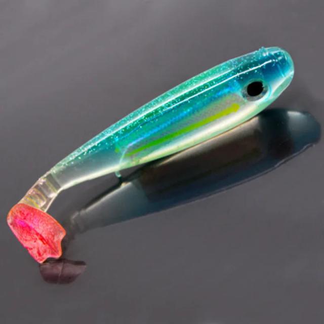 Isca Artificial Soft Shad para Pesca - 2 Peças de 9cm com Olhos de Silicone e Cauda Laser 8g