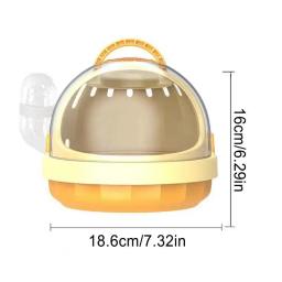 Maleta portátil de hamster, Transportadora de viagem com garrafa de água destacável, Bolsa panorâmica para viagem, Porco-da-Guiné - Image 6