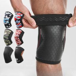 1 pçs 7mm neoprene joelheiras para levantamento de peso compressão joelheira suporte para agachamentos crossfit treinamento treino - Image 2