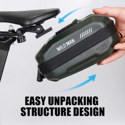 WILD MAN GD700 Bolsa traseira para mountain bike - Bolsa de selim à prova d'água com casca dura de EVA para bicicleta de estrada e equipamentos de ciclismo - Image 3