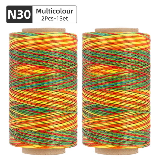 Fio Encerado 150D para Artesanato em Couro, DIY, Encadernação, Reparação de Sapatos e Pulseiras - 284 Jardas