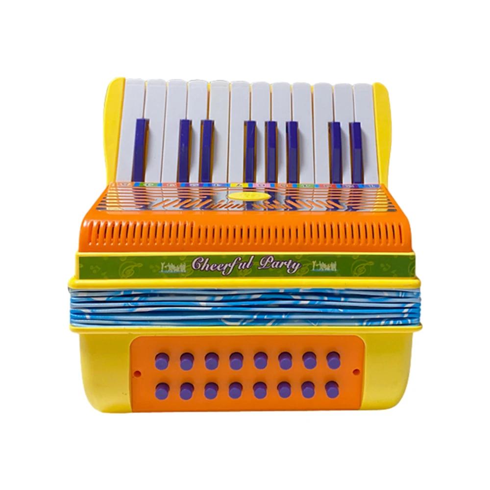 Fivela de acordeão de botão leve, coordenação olho-mão, palco, instrumento musical para iniciantes, mini, 20 teclas, 16 graves - Image 1