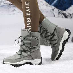 Marca masculina sapatos de inverno à prova dwaterproof água botas masculinas de pelúcia quente casal botas de neve ao ar livre antiderrapante caminhadas botas de trabalho botas de tornozelo - Image 6