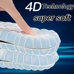 Palmilhas de sapatos de massagem 4d, palmilhas esportivas de látex super macio para pés, cesta de corrida, sola de sapato, suporte de arco, inserções ortopédicas unissex - Image 2