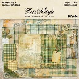 Pacote de cartões Panalisa Craft, Scrapbooking estilo vintage, papel modelado, peso leve, Scrapbooking extravagante, Tamanho A5, 8 folhas - Image 1