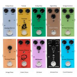 Pedales de efeitos de guitarra elétrica, coro de atraso, efeito de distorção de vibrafone de metal, pedal true bypass, acessórios de guitarra elétrica - Image 1