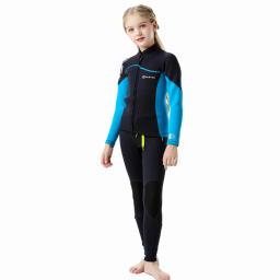 Fato de mergulho em neoprene infantil completo, maiô profissional de 2 peças para natação, surf e praia, mantém-se quente, 2,5mm - Image 5