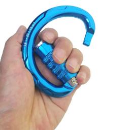 Bloqueio automático mosquetão para escalada, semi-círculo, fivela de meia lua, parapente, escalada de árvore, arborista, 20KN - Image 3