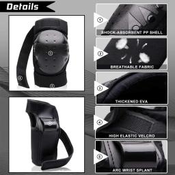Almofadas de cotovelo para crianças e adultos, protetores de pulso, equipamento de proteção para patins, ciclismo, BMX, skate, scooter, equitação, esportes - Image 3
