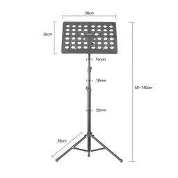 Flanger Foldable Metal Music Stand, folha dobrável, suporte de tripé retrátil para guitarra, violinos, leve, FL-05R - Image 3