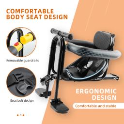 Assento dianteiro confortável seguro para bicicleta, Encosto confortável para o bebê, Andar de bicicleta ao ar livre, Acessórios de bicicleta de montanha - Image 1