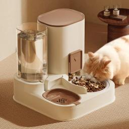 Máquina de alimentação automática e água para gatos e cães, máquina multifuncional, alimentador de água potável de grande capacidade para animais, comida para gatos - Image 1