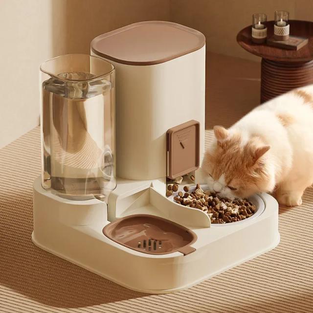Alimentador Automático Multifunção com Água Potável de Grande Capacidade para Gatos e Cachorros