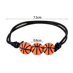Basketball Beads Charm Bracelets, Futebol, Beisebol, Sports Theme Party Gift, Fãs, Pulseira periférica, Birthday Party Decor, 5 pcs, 10pcs - Image 6
