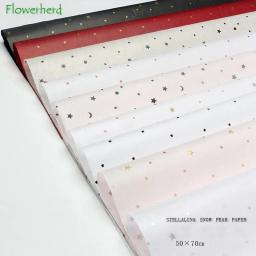 Sydney papel de tecido bronzeamento estrela lua textura de metal forrado buquê de flores papel de embrulho florista presente papel de embrulho de flores - Image 4
