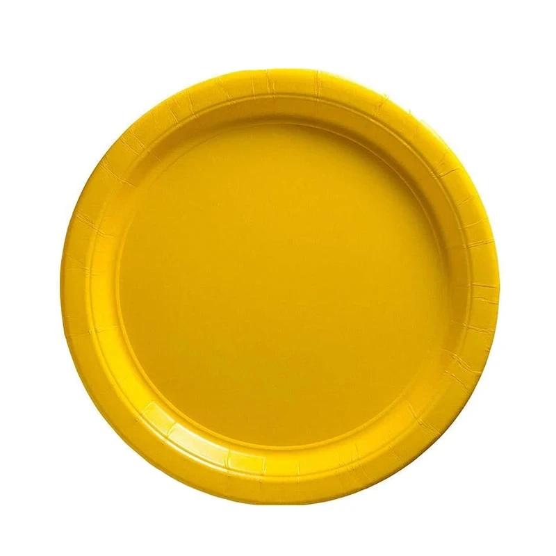 Decoração de Festa de Aniversário, Amarelo, Roxo, Rosa, Azul, Copos e Pratos, Toalhas de Papel, Toalha de Mesa, Jantar, Baby Shower, Feriado - Image 1