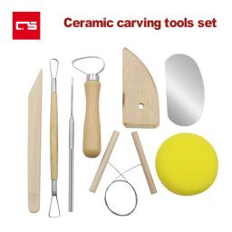 8 em 1 kit de escultura de argila ferramentas de moldagem para cerâmica diy - Image 1