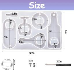Abridor De Garrafas Conjunto De Ferramentas Para Fazer Jóias, Moldes De Resina, Abridor De Cerveja, Molde De Silicone, Casting Wine, Saca-rolhas, Chave De Fenda, Kit De Chave, DIY - Image 2