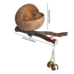 Ninho De Pássaro Natural De Casca De Coco, Parrot Hideaway Confortável e Periquito, Caixa de assentamento para pássaros do amor - Image 6