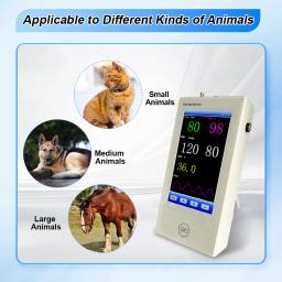 Resoxy portátil monitor de sinais vitais casa hospital ucu monitor de paciente clínico spo2 nibp temp pr monitor para veterinário humano - Image 2