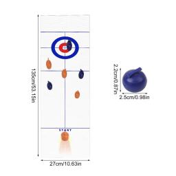 Curling de mesa para crianças e adultos, jogos de tabuleiro divertidos, discos shuffleboard, 8 16 rolos - Image 6