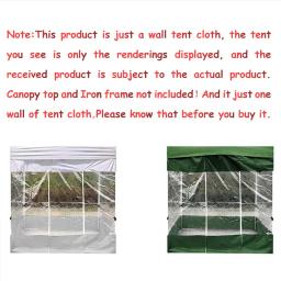 Uma parede de substituição de pano da barraca, impermeável Canopy, superfície impermeável, Gazebo Canopy, Top Cover, Garden Shade, Shelter Windbar - Image 5